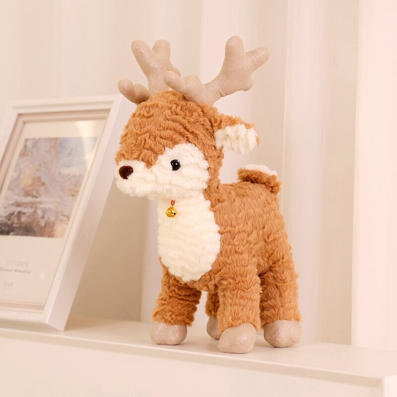 Cozy Fluffy Reindeer Plushie for a Magical Christmas Tree Decor