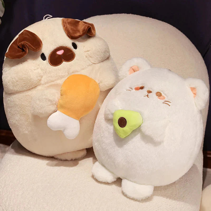 Adorable Fluffy Chubby Plush Toys for Dogs and Cats
