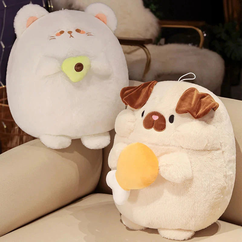 Adorable Fluffy Chubby Plush Toys for Dogs and Cats