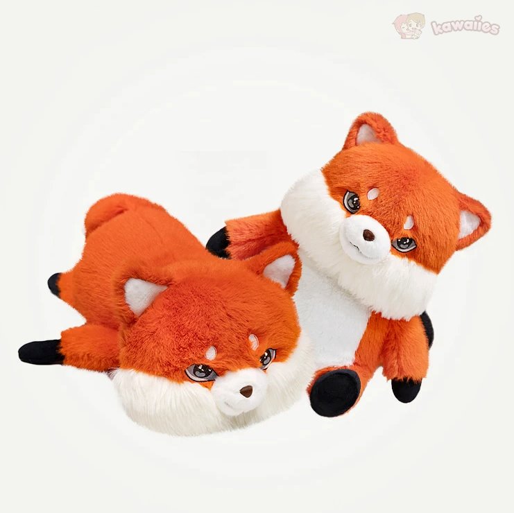 Adorable Fluffy Chubby Fox Stuffed Animal