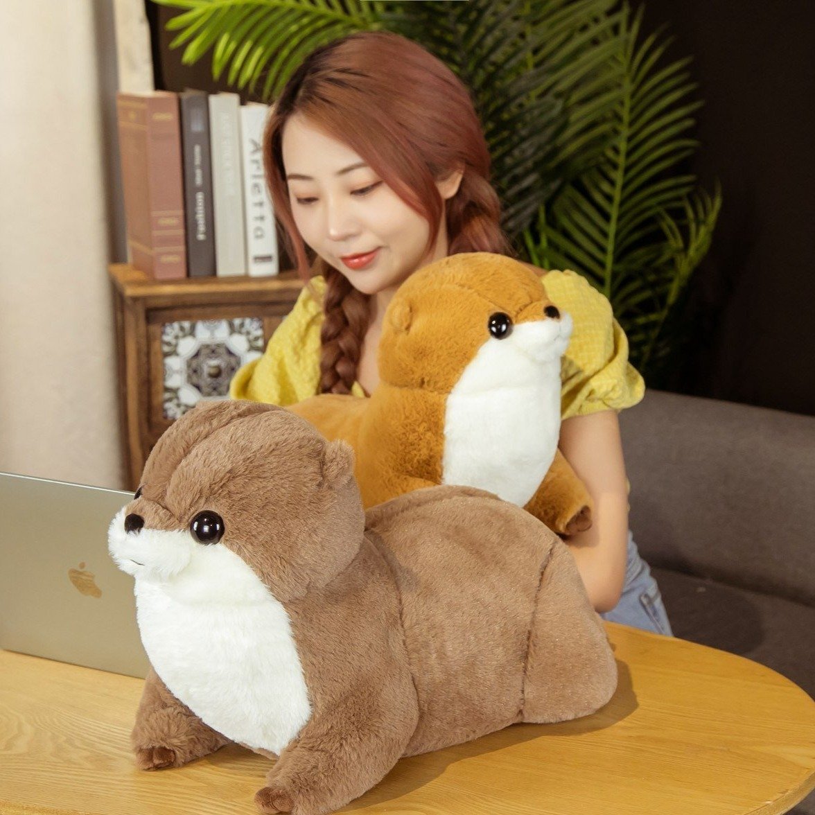 Adorably Plush Fluffy Chubby Otter Stuffed Animals