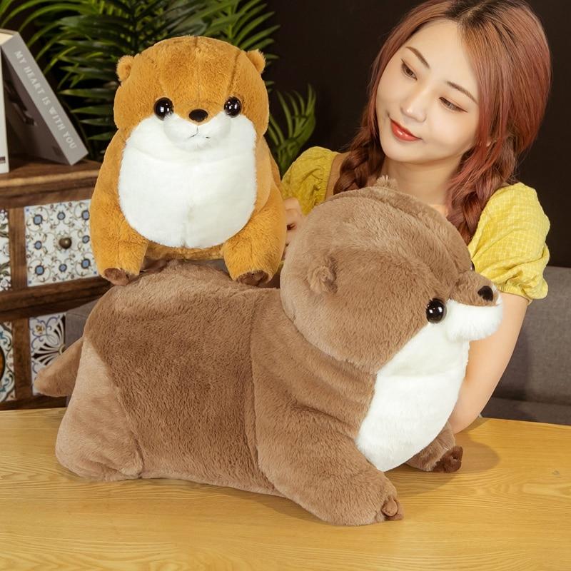 Adorably Plush Fluffy Chubby Otter Stuffed Animals
