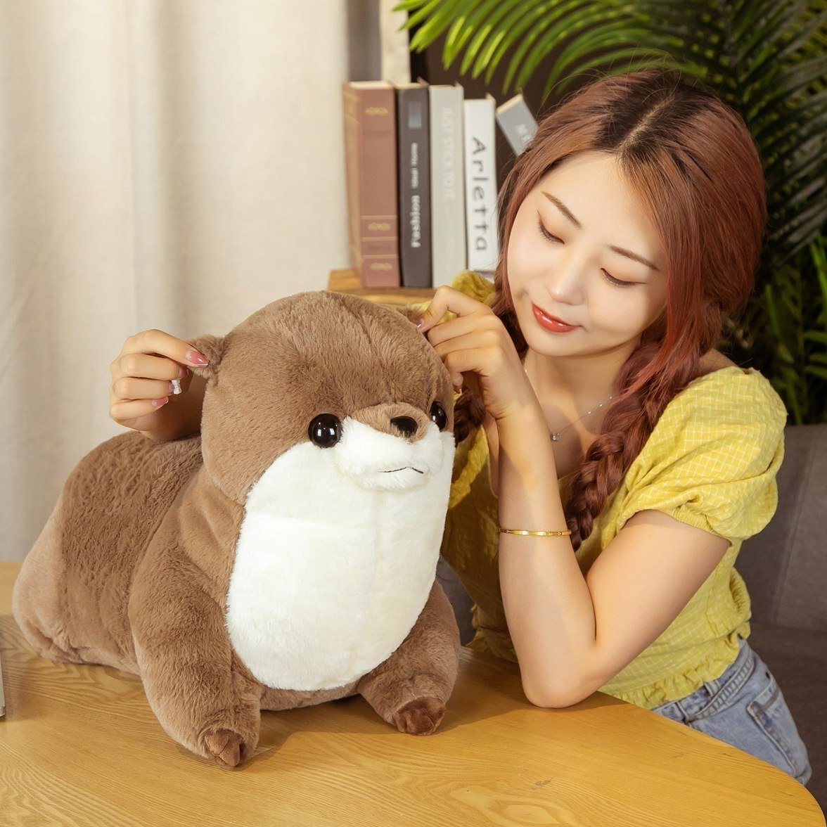Adorably Plush Fluffy Chubby Otter Stuffed Animals