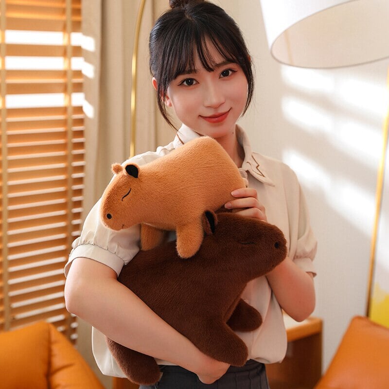Adorable Fluffy Capybara Stuffed Animal