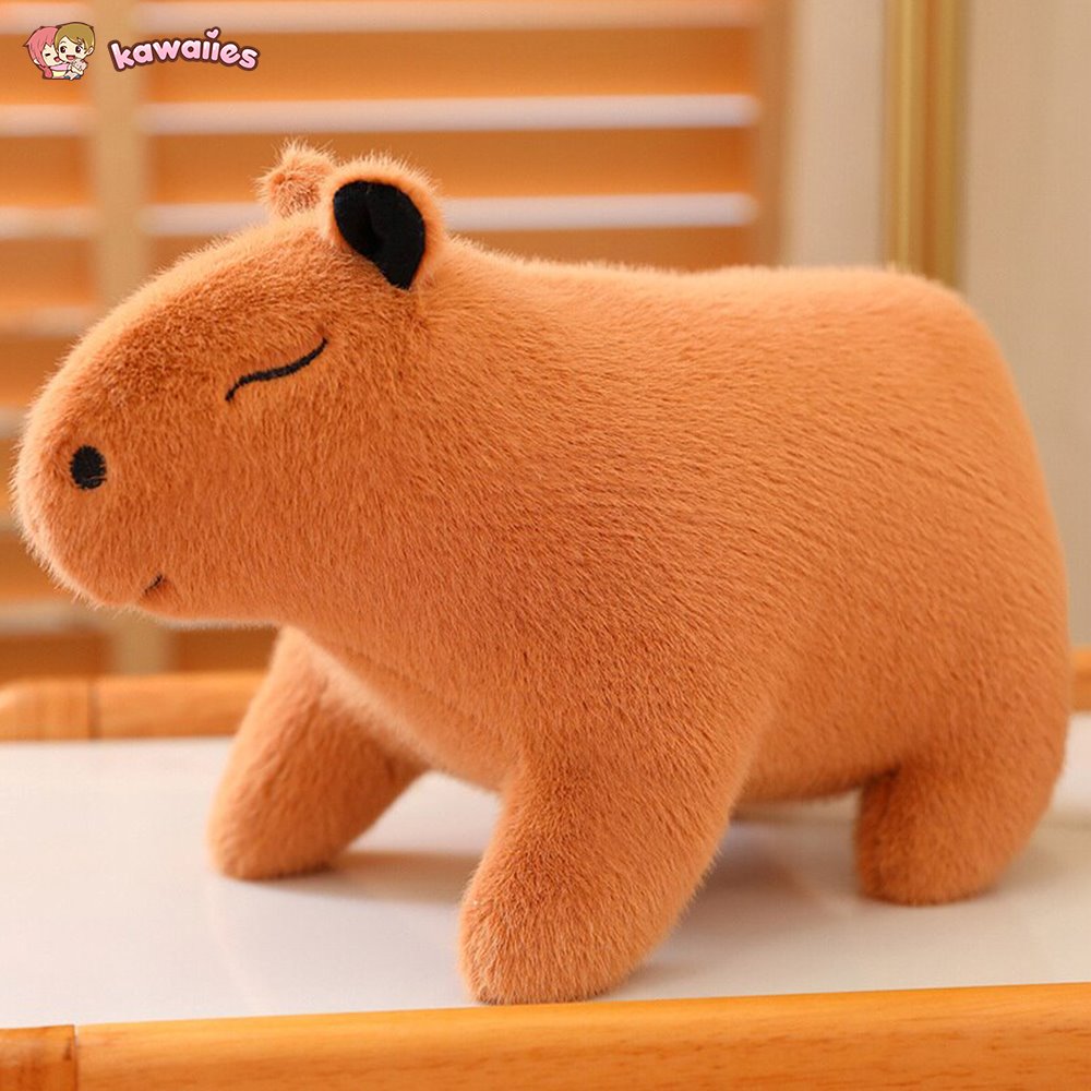Adorable Fluffy Capybara Stuffed Animal