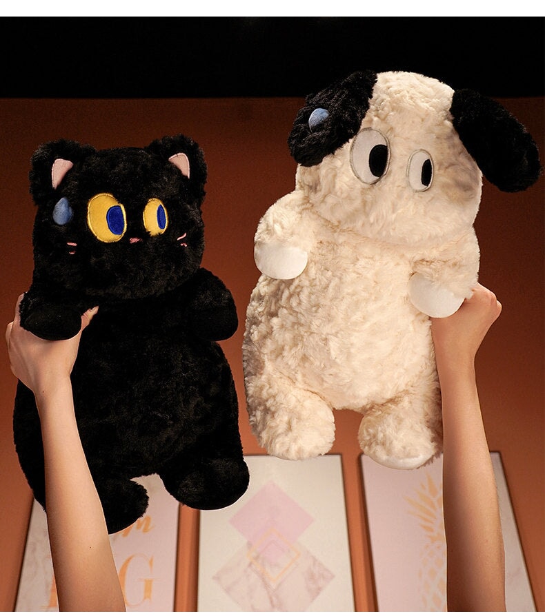Adorable Fluffy Plushies: Dogs, Cats, and Bunnies!