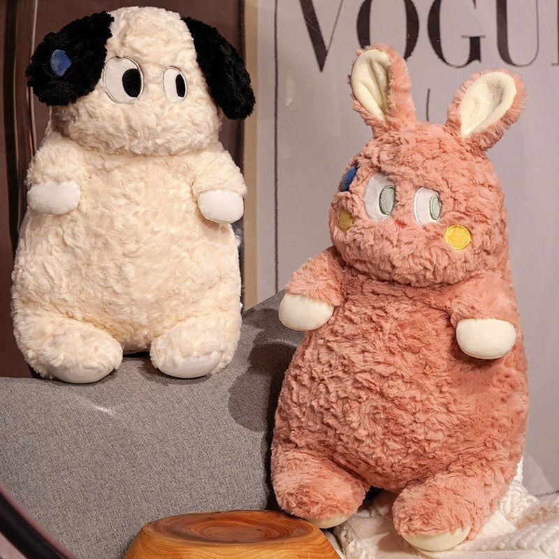 Adorable Fluffy Plushies: Dogs, Cats, and Bunnies!