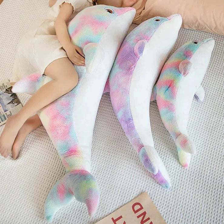 Adorable Fluffy Galaxy Dolphin Stuffed Animals