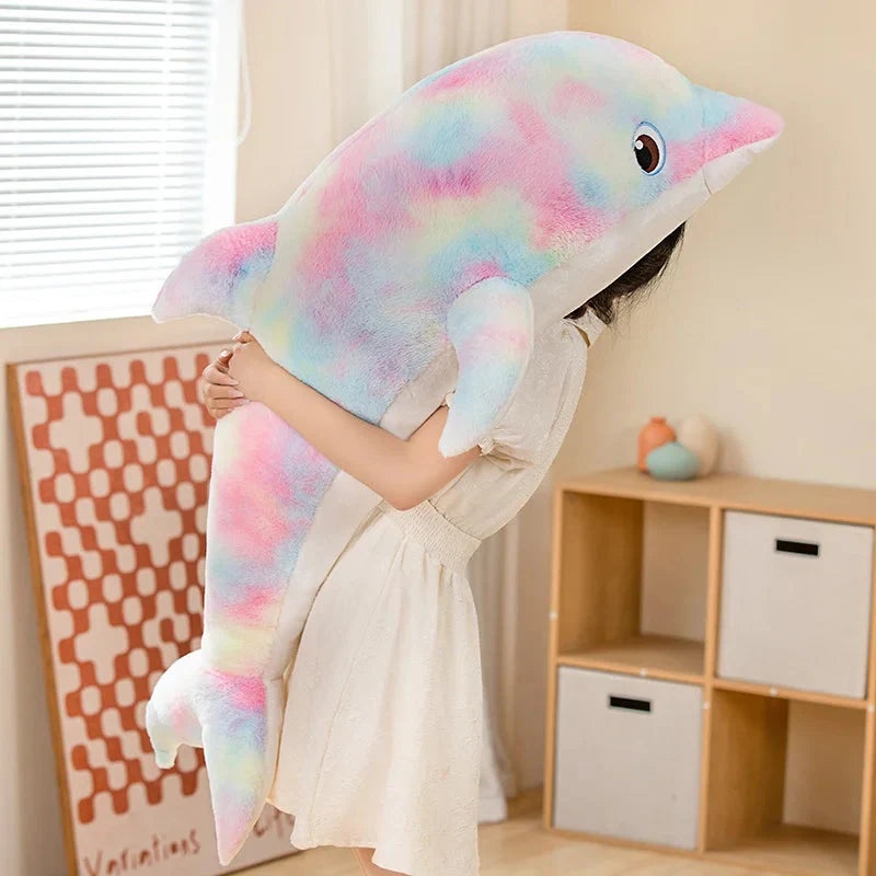 Adorable Fluffy Galaxy Dolphin Stuffed Animals