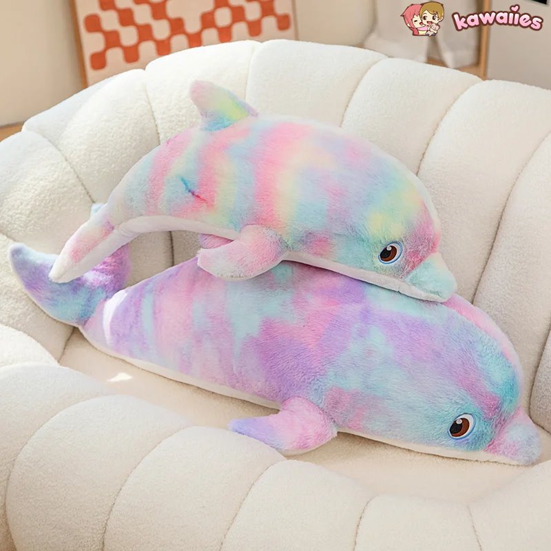 Adorable Fluffy Galaxy Dolphin Stuffed Animals
