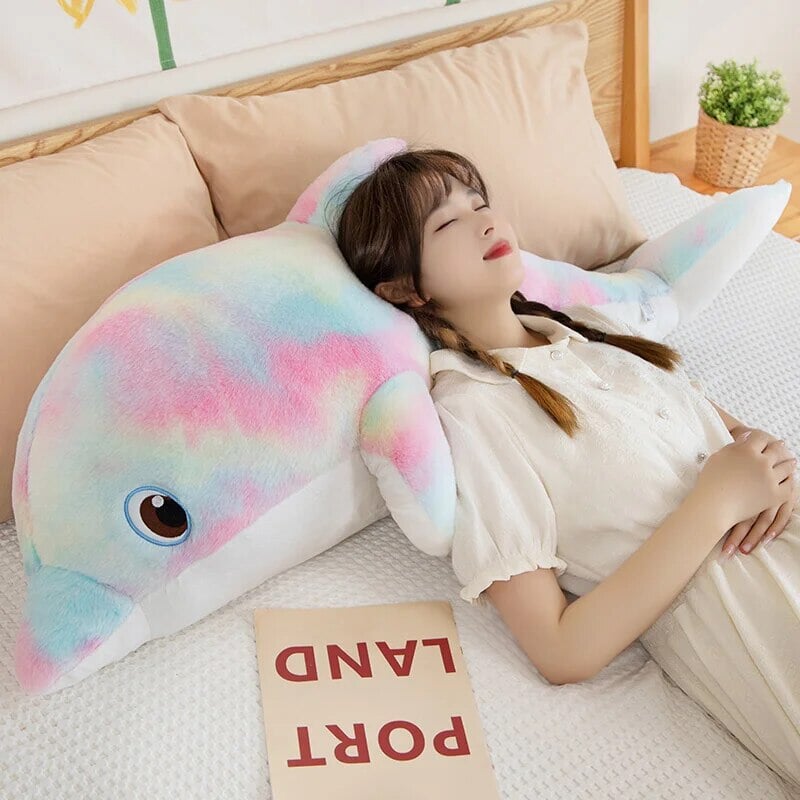 Adorable Fluffy Galaxy Dolphin Stuffed Animals