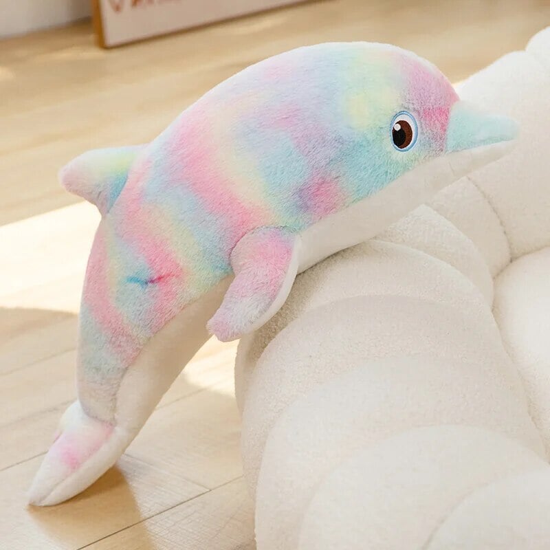 Adorable Fluffy Galaxy Dolphin Stuffed Animals