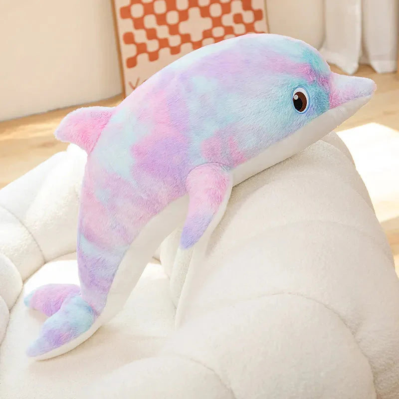 Adorable Fluffy Galaxy Dolphin Stuffed Animals