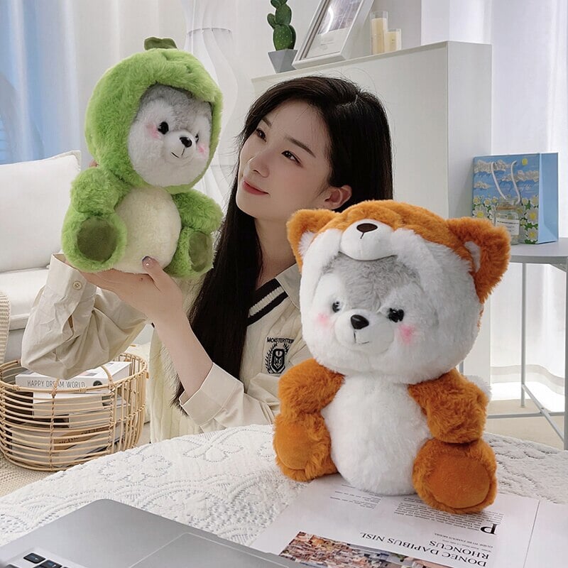 Adorable Fluffy Husky Plushie Crew