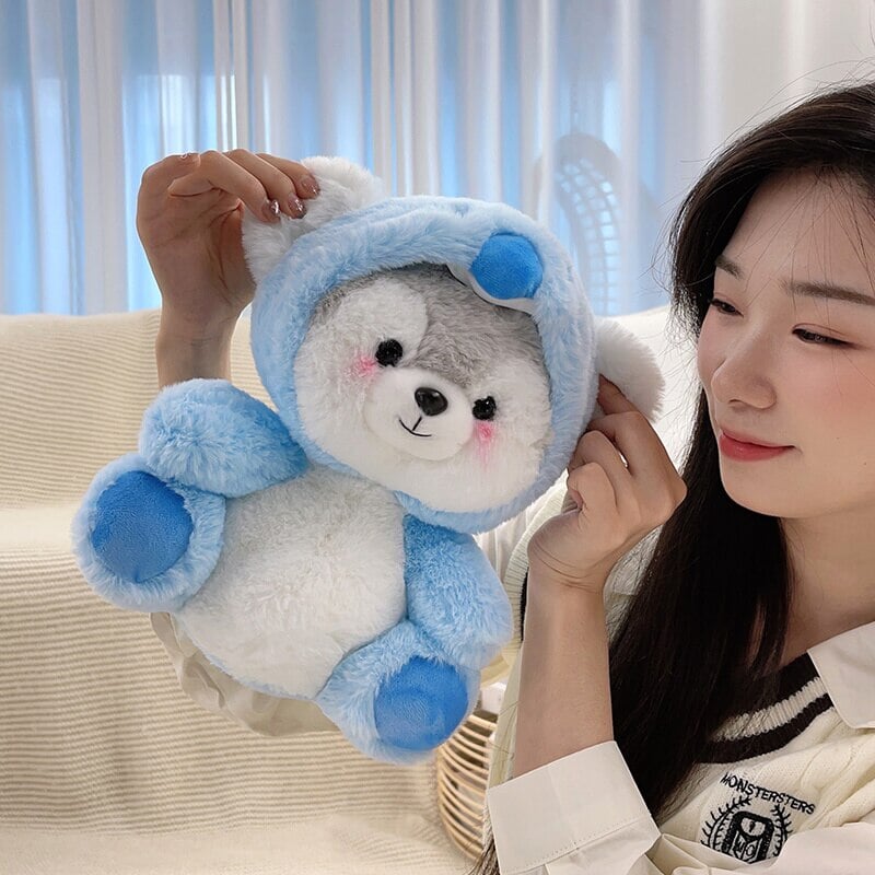 Adorable Fluffy Husky Plushie Crew
