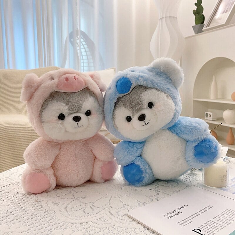 Adorable Fluffy Husky Plushie Crew