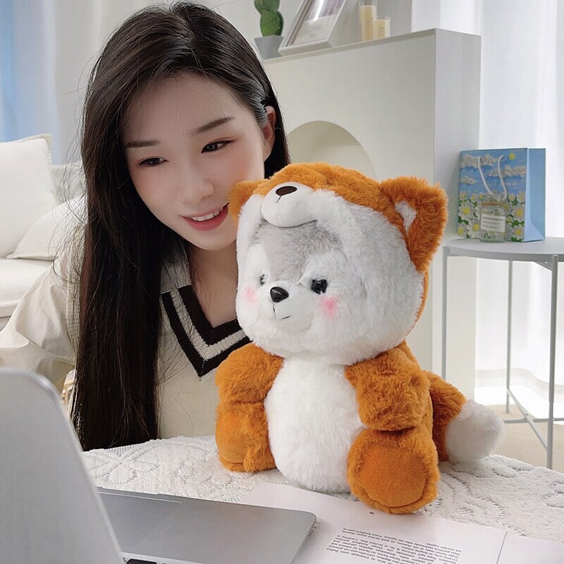 Adorable Fluffy Husky Plushie Crew
