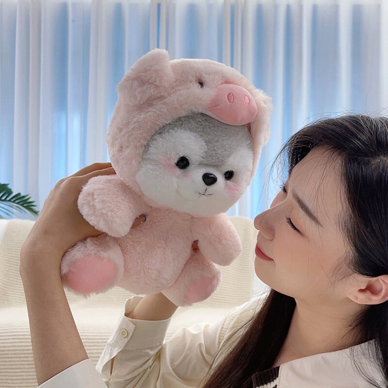 Adorable Fluffy Husky Plushie Crew