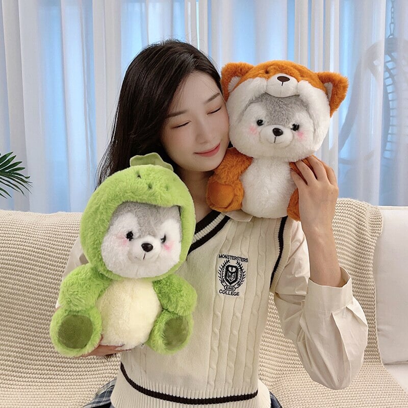Adorable Fluffy Husky Plushie Crew