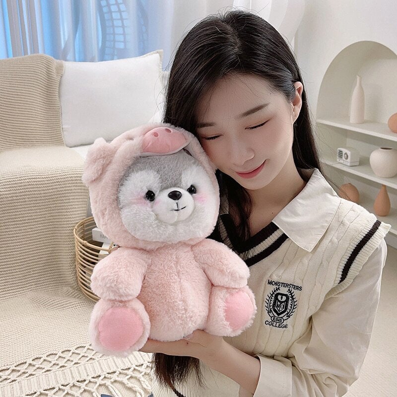 Adorable Fluffy Husky Plushie Crew