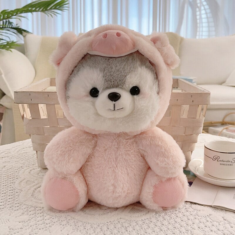 Adorable Fluffy Husky Plushie Crew