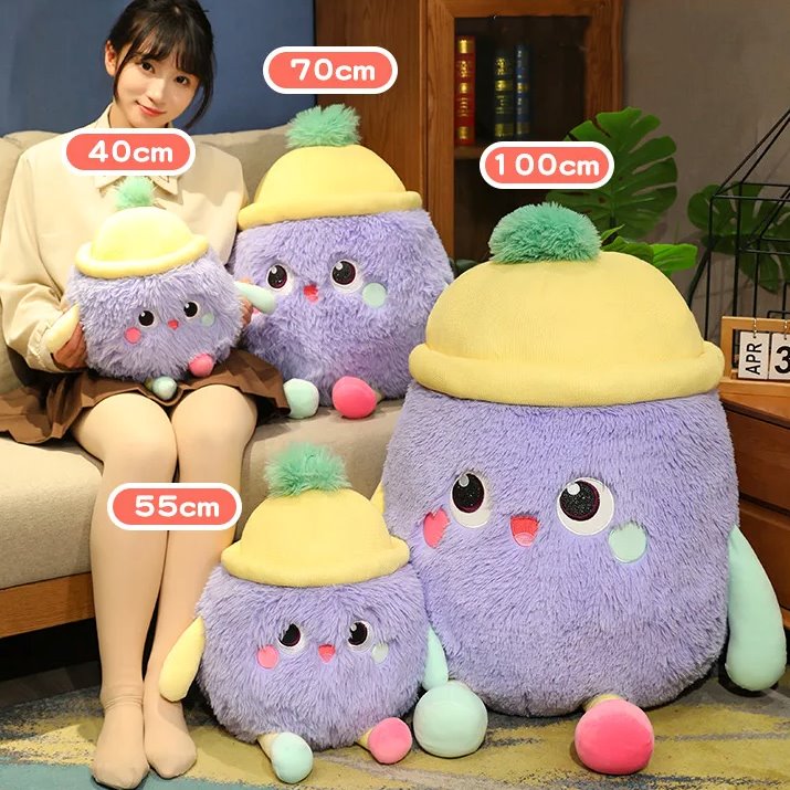 Adorable Fluffy Monster Milk Bottle Plush Toy