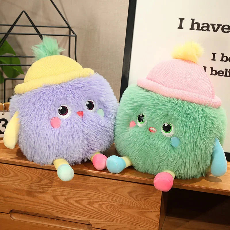 Adorable Fluffy Monster Milk Bottle Plush Toy