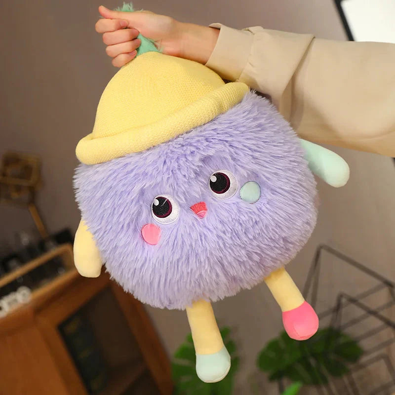 Adorable Fluffy Monster Milk Bottle Plush Toy