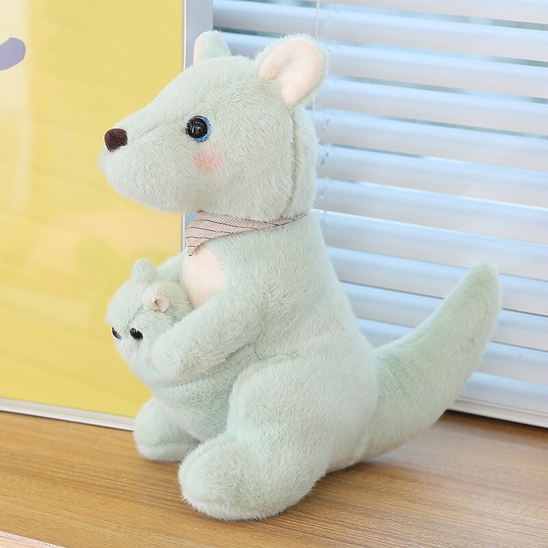 Adorable Fluffy Kangaroo Plushie Set for Mom and Baby