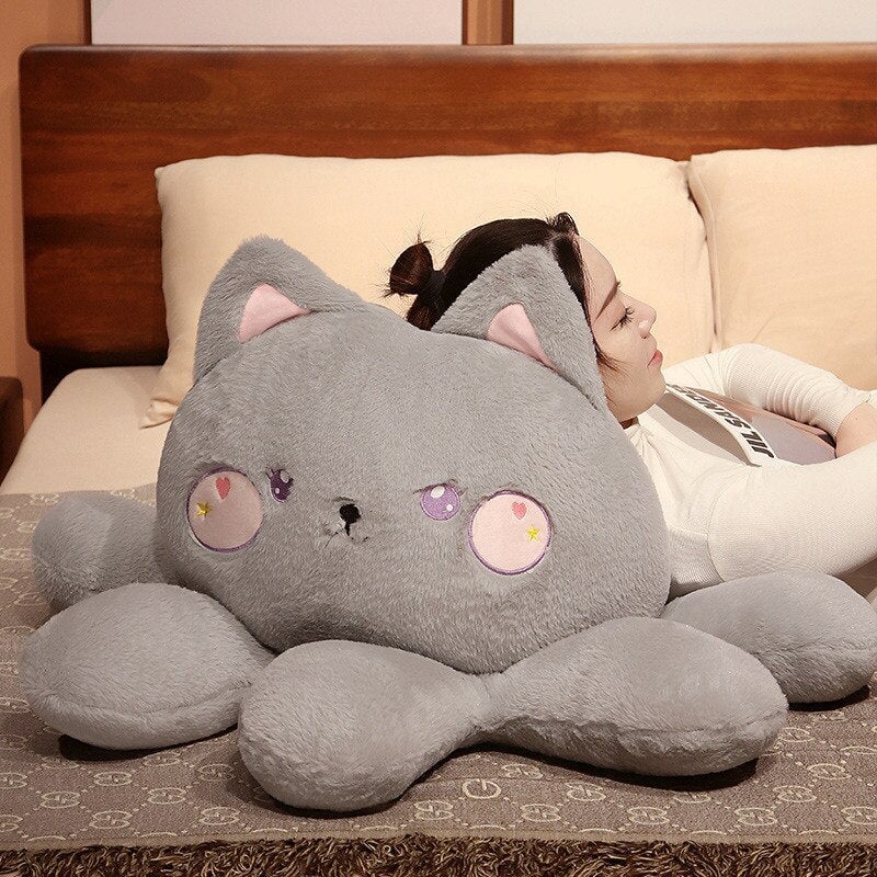 Adorable Fluffy Plushies: Octo-Animal Fox, Cat, Bunny, and Bear Collection