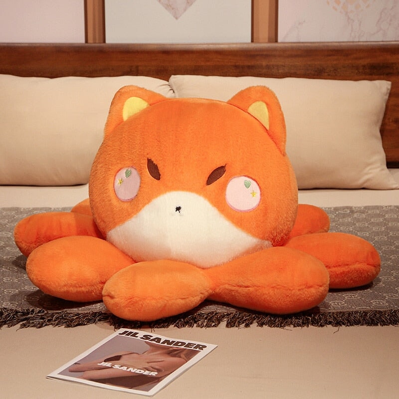 Adorable Fluffy Plushies: Octo-Animal Fox, Cat, Bunny, and Bear Collection