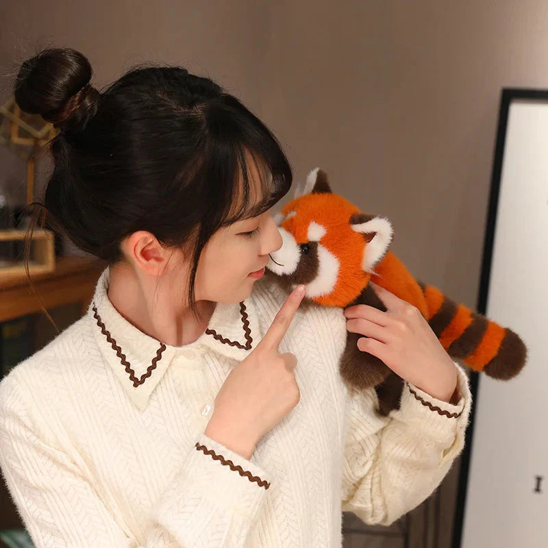 Adorable Fluffy Red Panda and Fox Plush Toys