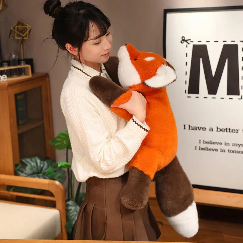 Adorable Fluffy Red Panda and Fox Plush Toys