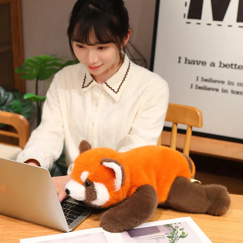 Adorable Fluffy Red Panda and Fox Plush Toys