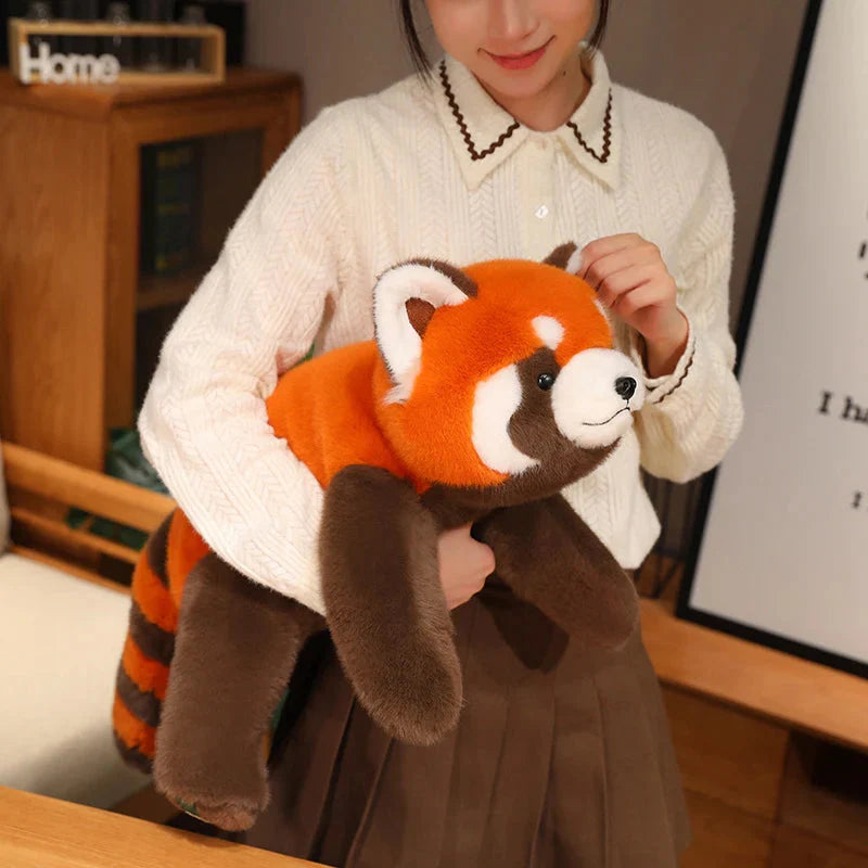 Adorable Fluffy Red Panda and Fox Plush Toys