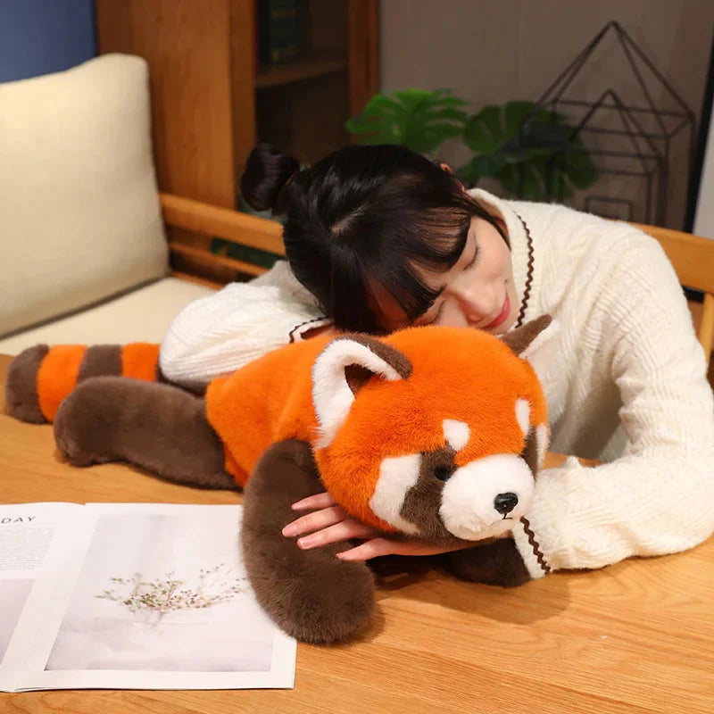 Adorable Fluffy Red Panda and Fox Plush Toys