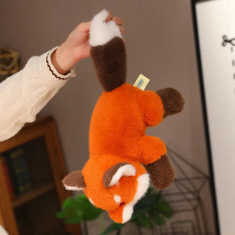 Adorable Fluffy Red Panda and Fox Plush Toys