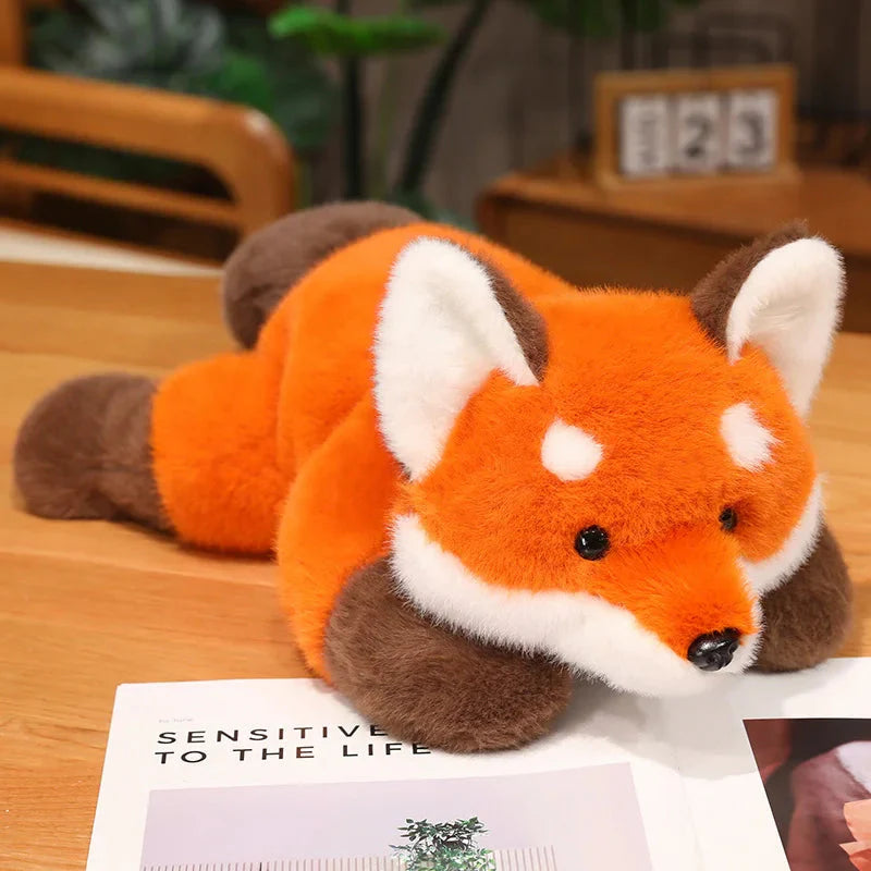 Adorable Fluffy Red Panda and Fox Plush Toys