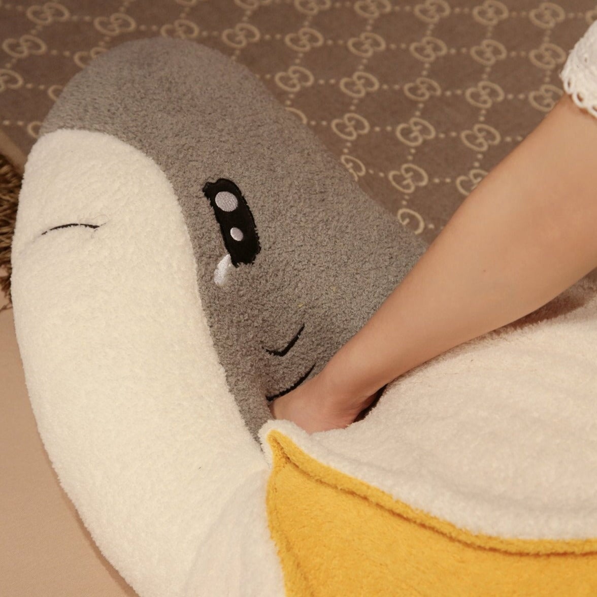 Adorable Fluffy Shark Banana Stuffed Animal