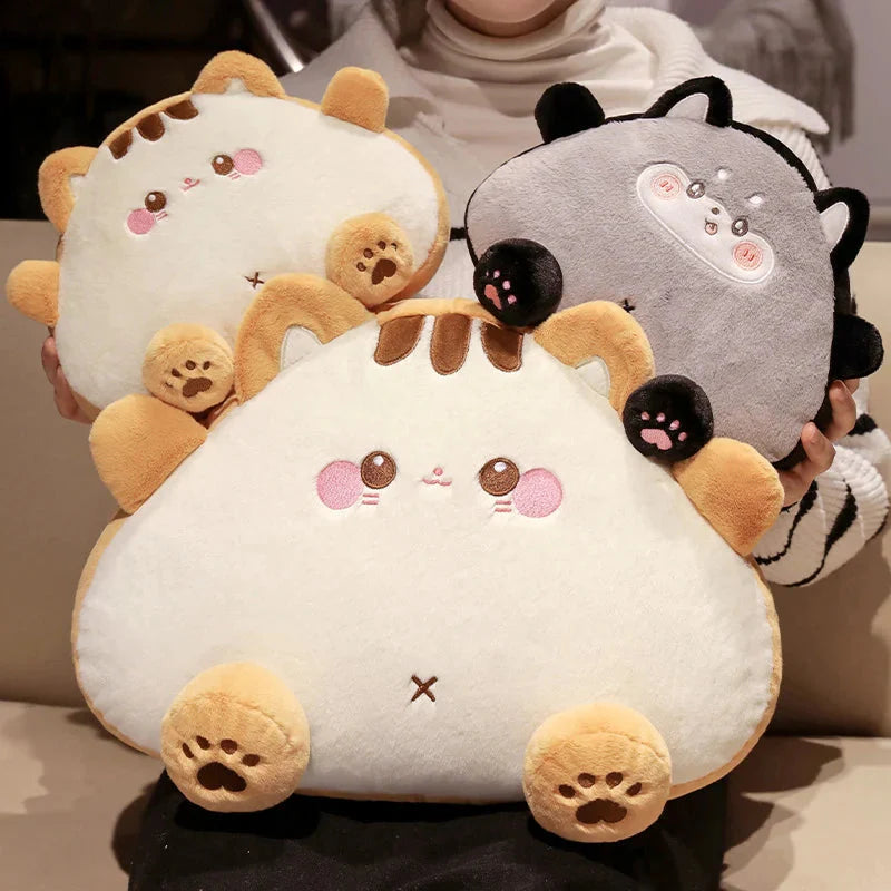 Adorable Fluffy Cat Plushies Shaped Like Toasties