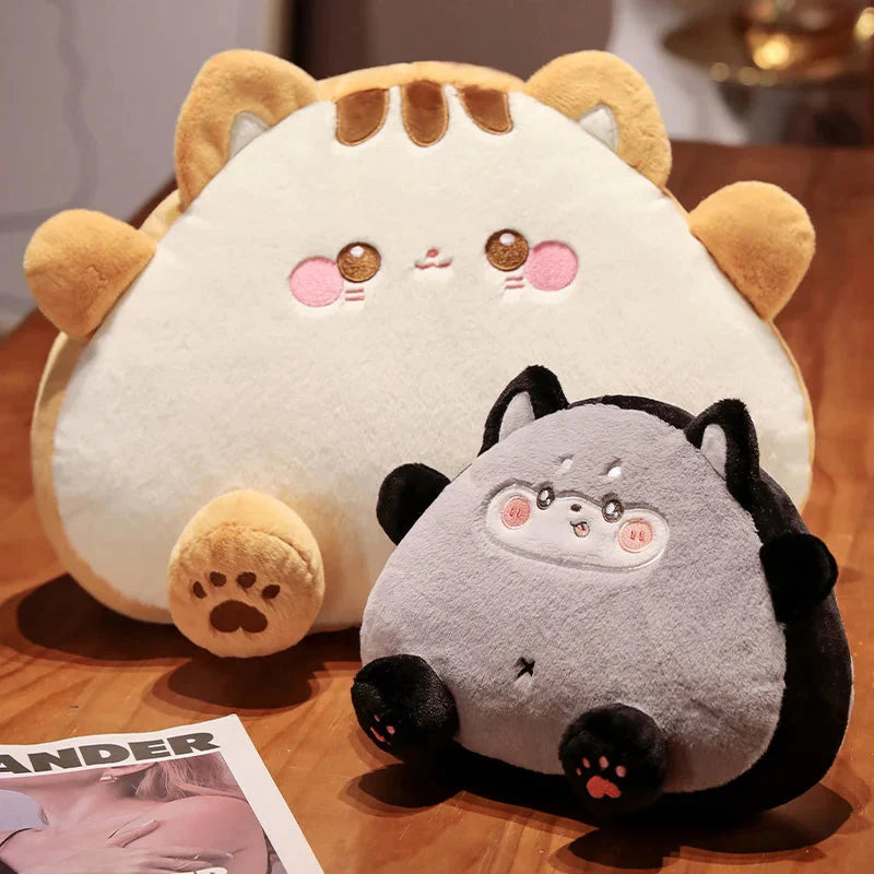 Adorable Fluffy Cat Plushies Shaped Like Toasties