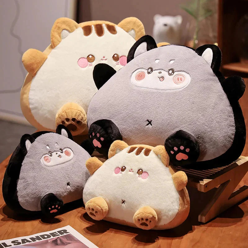 Adorable Fluffy Cat Plushies Shaped Like Toasties