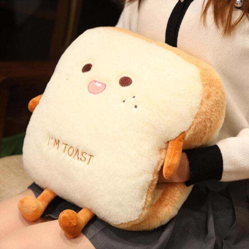 Cozy Fluffy Toastie Bread Plush Hand Warmers