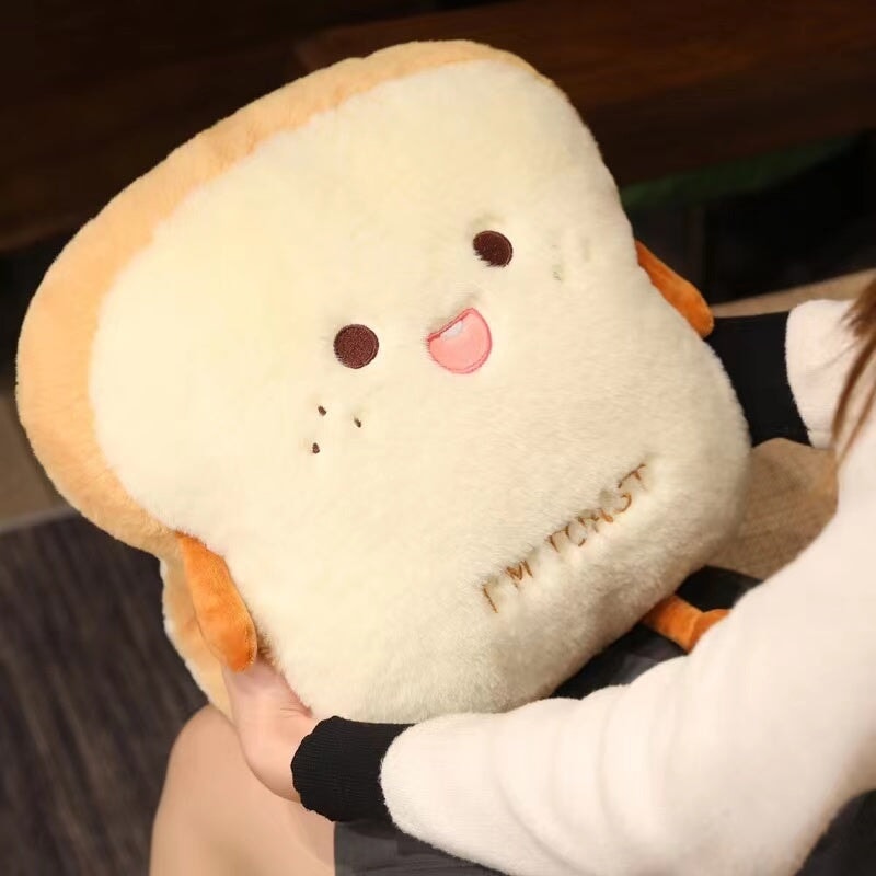 Cozy Fluffy Toastie Bread Plush Hand Warmers