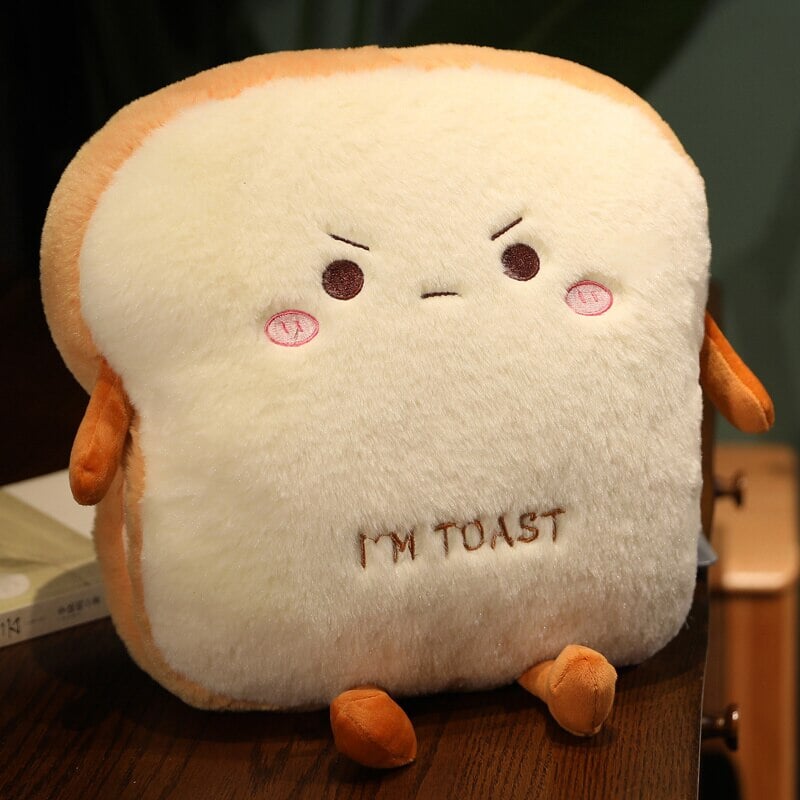 Cozy Fluffy Toastie Bread Plush Hand Warmers