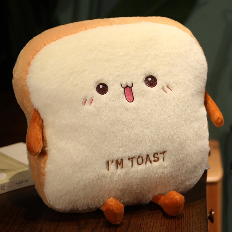 Cozy Fluffy Toastie Bread Plush Hand Warmers