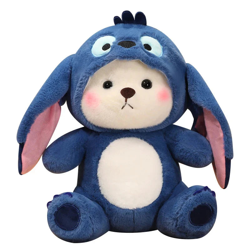 Adorable Fluffy White Bear Donkey Plush Companion