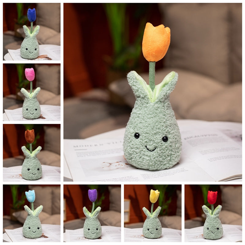 Adorable Cuddly Tulip Plushie - 22cm Flower Pot Collection