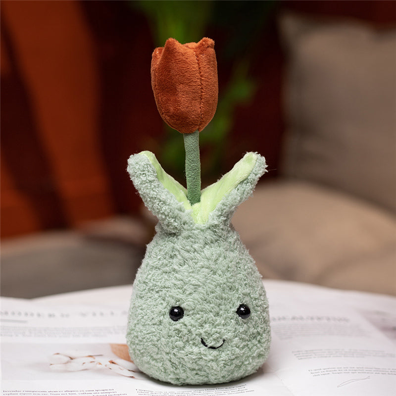 Adorable Cuddly Tulip Plushie - 22cm Flower Pot Collection