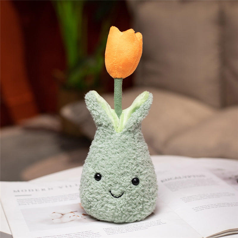 Adorable Cuddly Tulip Plushie - 22cm Flower Pot Collection